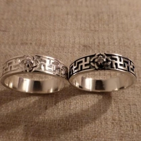 Обручальное Кольцо Свадебник из серебра 