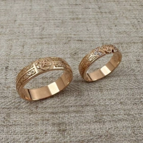 Обручальное кольцо Свадебник из золота 585 модель А