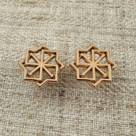 Серьги гвоздики Молвинец из золота 
