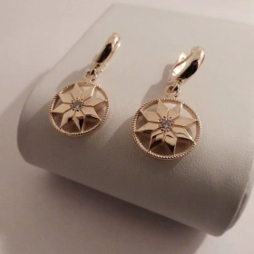 Серьги Алатырь из золота