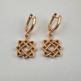 Серьги из золота Звезда Лады