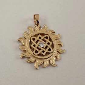 Звезда лады в солнышке из золота