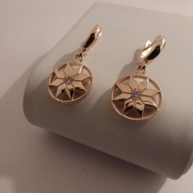 Серьги Алатырь из золота