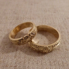 Обручальное кольцо Свадебник из золота модель А