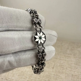 Браслет Алатырь с обережными символами