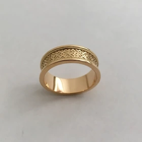 Кольцо Обережное из золота