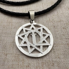 Оберег Меч в Звезде Здоровяк материал серебро 925